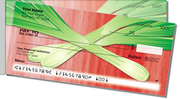 Green Veggie Side Tear Personalized Checks