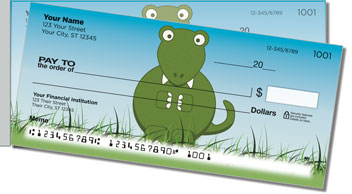 Cute Dino Side Tear Theme Checks