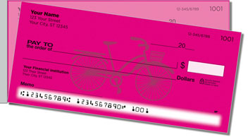 Classic Bicycle Side Tear Personalized Checks