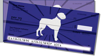 Boxer Dog Side Tear Personalized Checks