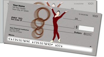 Ribbon Dancing Side Tear Personalized Checks