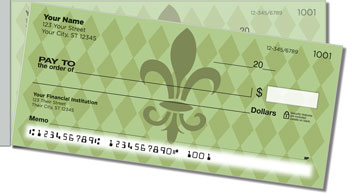 Classic Fleur de Lis Side Tear Design Checks