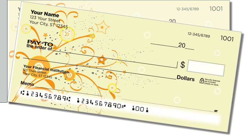 Floral Confetti Side Tear Personal Checks