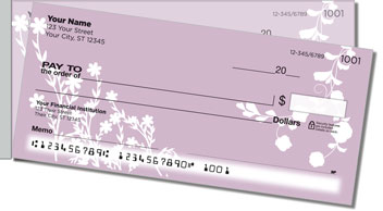 Flower Silhouette Side Tear Design Checks