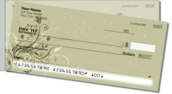 Flower-Filled Corner Side Tear Personalized Checks
