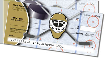 Black & Gold Hockey Side Tear Design Checks