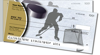 Black & Gold Hockey Side Tear Theme Checks