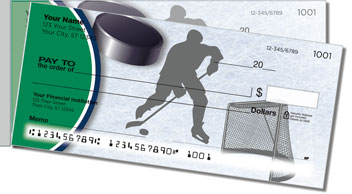 Green & Blue Hockey Side Tear Theme Checks