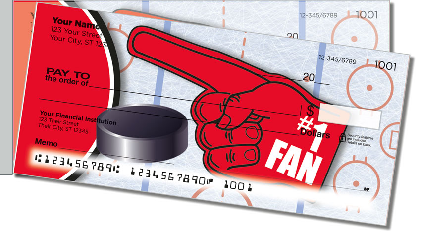 Red & Black Hockey Side Tear Checks