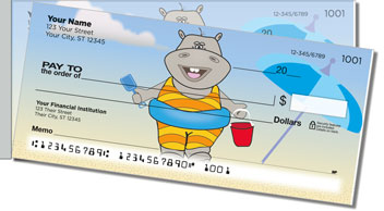Happy Hippo Side Tear Design Checks