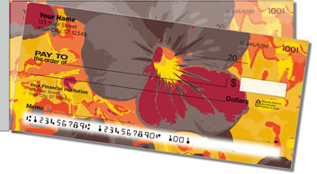 Pansy Side Tear Personalized Checks