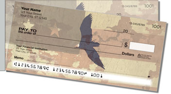 Patriotic Eagle Side Tear Design Checks
