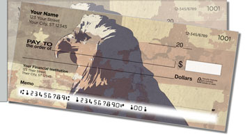 Patriotic Eagle Side Tear Personalized Checks