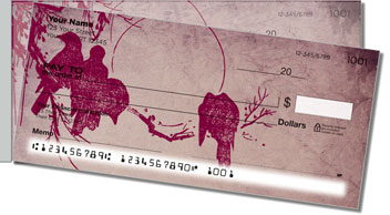 Japanese Bird Art Side Tear Theme Checks