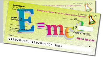 Albert Einstein Side Tear Theme Checks