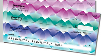 Rainbow Droplet Side Tear Personalized Checks