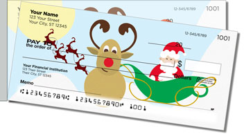 Santa Claus Side Tear Personalized Checks