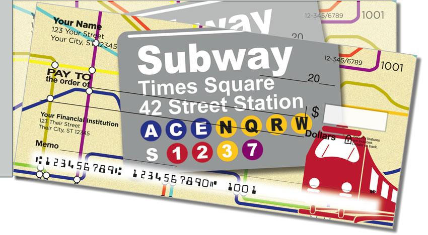 New York Subway Side Tear Personal Checks