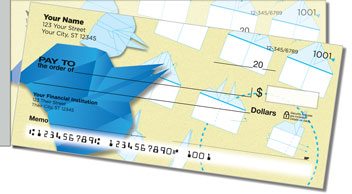 Paper Airplane Side Tear Personalized Checks