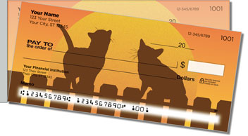 Cat Nightlife Side Tear Design Checks