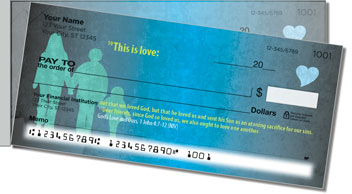 God's Love Side Tear Personalized Checks