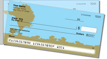 Tree Silhouette Side Tear Personalized Checks