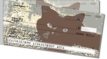 Black Cat Side Tear Personalized Checks