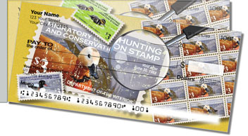 Duck Stamp Side Tear Design Checks