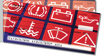 Warning Light Side Tear Personalized Checks