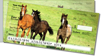 Country Horse Side Tear Personalized Checks
