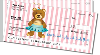 Cuddly Teddy Bear Side Tear Theme Checks