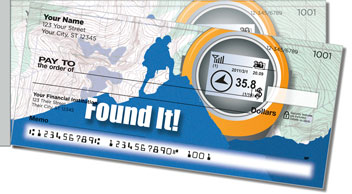 Geocaching Side Tear Personalized Checks