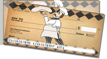 Whimsical Chef Side Tear Design Checks