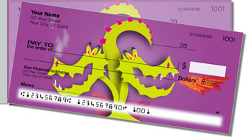 Martian Monster Side Tear Personalized Checks