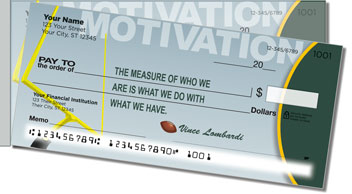 Football Quote Side Tear Design Checks
