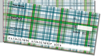 Plaid Pattern Side Tear Personalized Checks