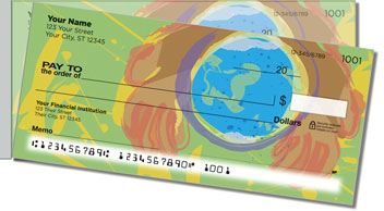 Whole World Side Tear Personalized Checks