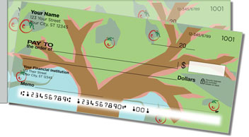 Apple Tree Art Side Tear Design Checks