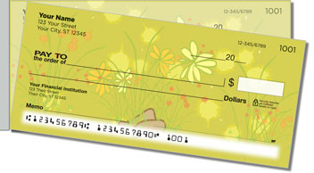 Chive Flower Side Tear Theme Checks