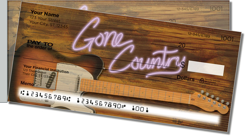 Gone Country Side Tear Personal Checks