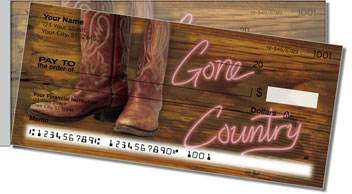 Gone Country Side Tear Personalized Checks