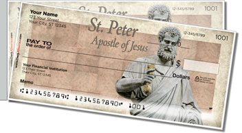 Christian Saint Side Tear Personalized Checks