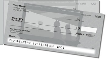 Nocturnal Kitty Side Tear Personalized Checks