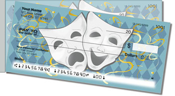 Drama Mask Side Tear Design Checks