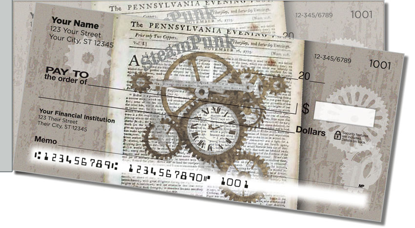 Steampunk Side Tear Personal Checks