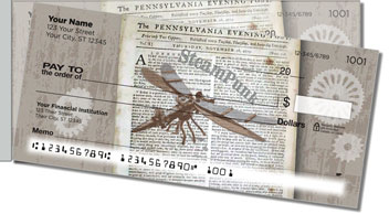 Steampunk Side Tear Personalized Checks