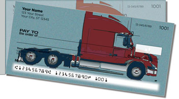 Semi Truck Side Tear Personalized Checks