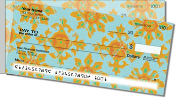 Floral Fabric Side Tear Design Checks