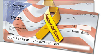Support Our Troops Side Tear Theme Checks