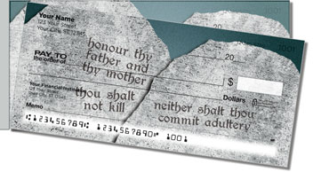 Ten Commandments Side Tear Personalized Checks